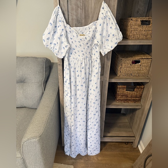 NWT Simply Southern Smocked Maxi Dress with Short Puffed Sleeves - XL - Picture 2 of 7